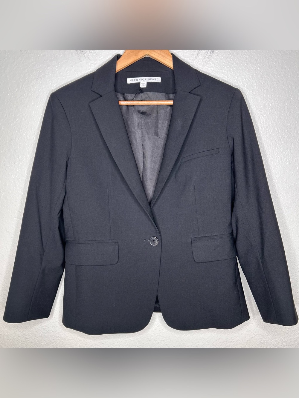 Veronica Beard wool blend blazer jacket black 6